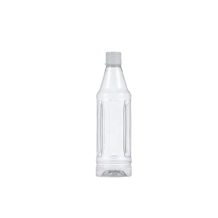 Şeffaf sıcak dolgu 350ml yuvarlak plastik su şişesi