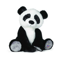 Adorable peluche réaliste de panda noir et blanc, animaux en peluche doux