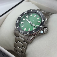 Montre mécanique automatique de plongée de luxe pour homme Turck, boîtier en acier inoxydable, verre saphir, chronographe à aiguilles, 40 mm, 300 m étanche