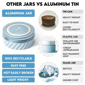 Ronde aluminium cosmetische blikjes, metalen aluminium potjes, zilverkleurig, 5ml 10ml 20ml 30ml 50ml 60ml 80ml 100ml 150ml 200ml - Product Image 5