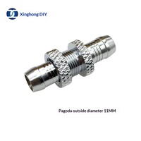 Radiateur XHDIY pour boîtier d'ordinateur, raccordement traversant pour refroidissement liquide, diamètre extérieur 9/11mm, style pagode, réservoir d'eau