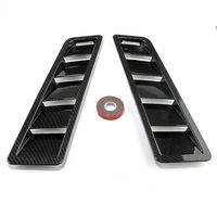 2Pcs Universal Carbon Fiber Front Hood Vent Air Intake Scoop Bonnet Ouvers Spoiler Cooling Panel Trim Car Accessories