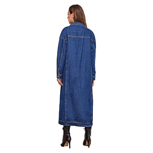 Automne mode nouveaux produits vestes longues femmes Jean à manches longues Cardigan coupe-vent pour dames veste en jean - Product Image 3