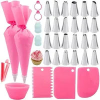 Buse tuyauterie outils de décoration de gâteaux équipement de confiserie accessoires de cuisine sac à pâtisserie et ensemble de boulangerie prise en acier inoxydable