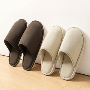 Pantuflas de Lona Veca con Forro de Algodón, Entresuela de PVC y Suela Exterior de EVA, Resistentes a las Manchas y al Sudor, para Todas las Estaciones - Product Image 4
