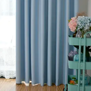 Tirai Gelap Modern untuk Jendela Ruang Tamu, Tirai Perawatan Hitam Tebal Padat untuk Kamar Tidur, Panel Tirai Naungan Tinggi