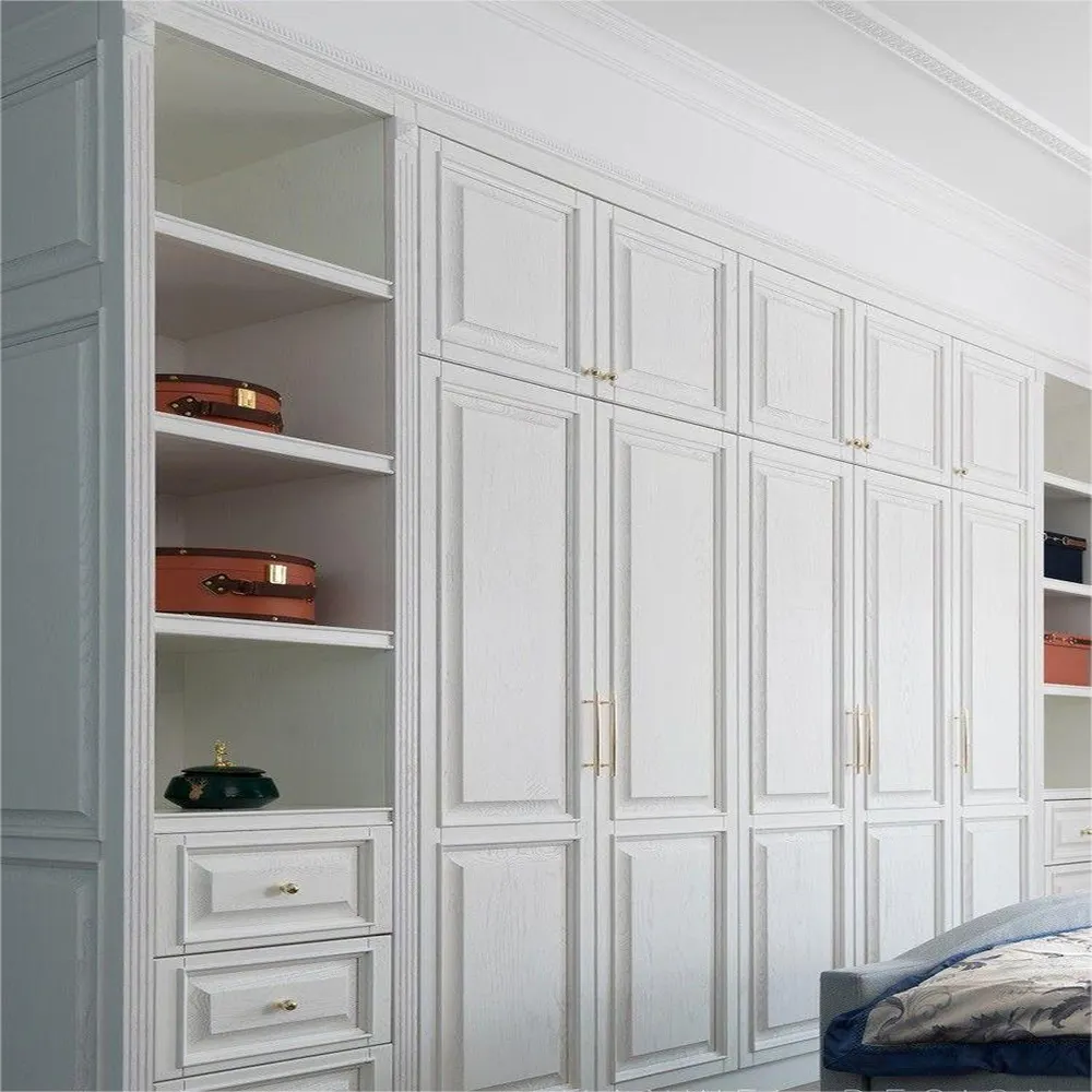 Hotel Luxury Custom Walk In Closet Wardrobe With Mirror Doors Italy Shaker Style Black Wood Closet Bedroom Wardrobe Cabinet