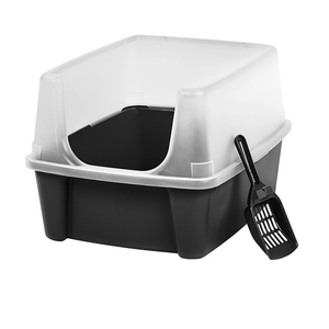 Caja de arena para gatos, protector con tapa abierta, <span class=keywords><strong>tienda</strong></span> para mascotas - Product Image 2