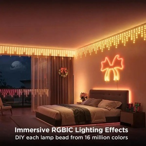 Décoration de Noël en extérieur, lumières de glaçons RGBIC multicolores changeantes de couleur, 10 m, Bluetooth, pour la décoration - Product Image 6