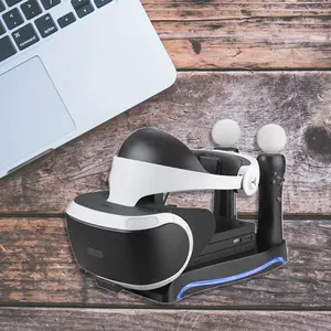 4 in1 PS VR <span class=keywords><strong>2nd</strong></span> thế hệ đứng thẳng đứng cho <span class=keywords><strong>PS4</strong></span> VR kính nối lưu trữ Kit phím điều khiển Trạm Sạc với đèn - Product Image 3