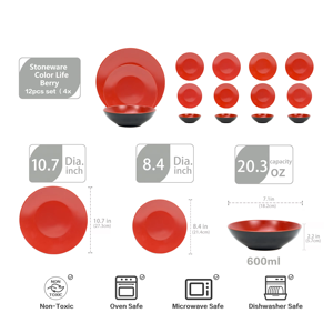 Semtember Promotion Round Kitchen Ceramic <b>Sets</b> Decor Restaurant Ceramic <b>Dinnerware</b> <b>Set</b> Low Price Stoneware <b>Dinnerware</b> <b>Set</b> - Product Image 6