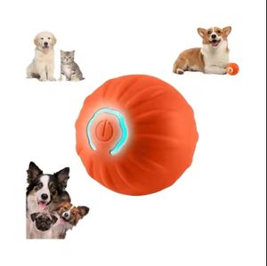 Giocattolo per cani vibrante a palla traballante-palla mobile automatica per cani piccoli, medi e grandi (arancione) - Product Image 1