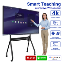 Pantalla Interactiva Inteligente 4K LCD de 75 y 86 Pulgadas para Aula, Fabricada por Profesionales, para Educación