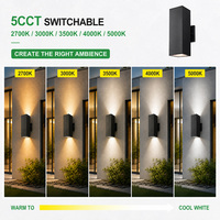 Applique murale LED carrée d'extérieur 25W/30W 5CCT certifiée ETL pour l'éclairage extérieur des immeubles d'appartements