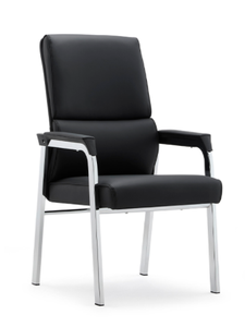 Ghế tiếp khách văn phòng thiết kế hiện đại, bọc da PU, đệm mạ crôm, tựa lưng và chỗ ngồi êm ái, hỗ trợ thoải mái. - Product Image 2