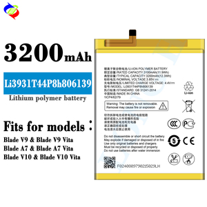 Batería Original de 3200mAh para Teléfono Móvil Blade V9 V9 <span class=keywords><strong>Vita</strong></span>, para <span class=keywords><strong>ZTE</strong></span> Blade A7 A7 <span class=keywords><strong>Vita</strong></span> <span class=keywords><strong>V10</strong></span> <span class=keywords><strong>V10</strong></span> <span class=keywords><strong>Vita</strong></span> Li3931T44P8h806139 - Product Image 2