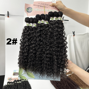 Trenzas sintéticas para cabello rizado de 22 a 26 pulgadas, color cereza, 9x, súper suaves, fibra premium, extensión de cabello de 300g - Product Image 5