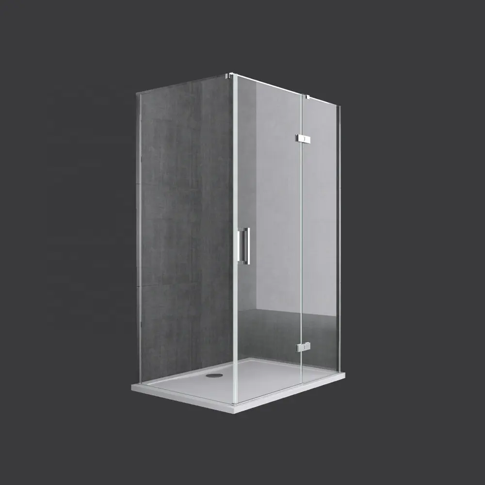 Marco de aluminio puerta pivotante forma de rectángulo cabina de ducha