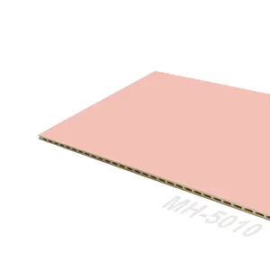防火热销粉红色300/600毫米塑料落地天花板内装PVC墙板