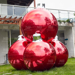 Red Inflatable gương bóng disco trang trí thổi lên hình cầu bóng lớn Shinny giáng sinh gương bóng Sphere cho tổ chức sự kiện Đảng - Product Image 4