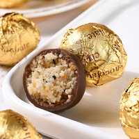 Bolas de Chocolate Negro Sólido de Lujo Personalizadas con Certificación Halal, Crujientes, para Recuerdos de Boda, Caja de Regalo, Venta al por Mayor, China