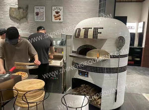 فرن بيتزا تجاري عالي الجودة صغير ومحمول يعمل بالحطب للاستخدام الخارجي/الداخلي من الصخور البركانية للبيع - Product Image 5