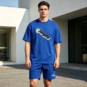 men's <b>sets</b> Custom Logo Men's Black Casual Vintage Washed T-Shirt And Ripped Shorts <b>Set</b> Casual Summer Wear <b>Set</b> for Men clothes - Product Image 5