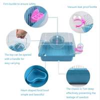 Cage pour petits animaux PAIPET avec base en plastique, habitat domestique pour hamsters, gerbilles, souris, avec roue d'exercice, bouteille d'eau et poignée de transport
