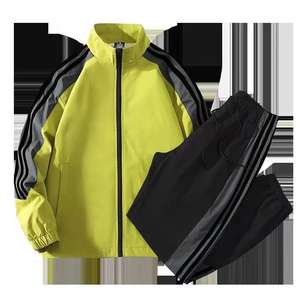 Completo Sportivo Casual a Righe da <span class=keywords><strong>Uomo</strong></span> Personalizzato <span class=keywords><strong>Tuta</strong></span> da Jogging per Primavera Autunno Estate Inverno Gioventù Salopette a Sublimazione - Product Image 2