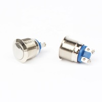 Bouton-poussoir circulaire en laiton/acier inoxydable de 19mm, rotule avec embouts à vis, 1 pièce, cool et étanche