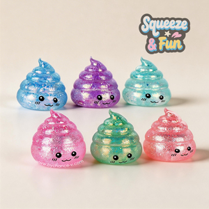 Divertente Giocattolo a Forma di Cacca da Spremere, Riempimento per Sacchetti a Sorpresa, Gadget per Feste per Bambini, Regalo Scherzo per Distributori Automatici, Giocattolo di Ricambio in Plastica a Forma di Palla - Product Image 1
