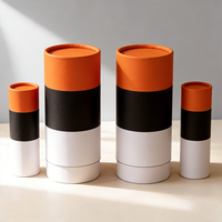 Tube en papier cosmétique cylindrique de petite taille, design écologique, logo imprimé en couleur personnalisé, pour baume à lèvres, parfum, huile essentielle