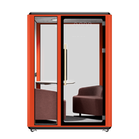 Cabine téléphonique insonorisée modulaire moderne pour deux personnes avec pod acoustique pour bureau, télétravail, entrepôt et école