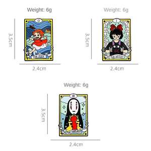 Sming Pins dessin animé <span class=keywords><strong>Miyazaki</strong></span> Anime émail broche <span class=keywords><strong>Film</strong></span> et télévision Animation alliage Badge Tarot Couple broche personnalisée - Product Image 6