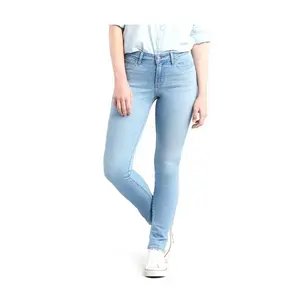Premium Quality Bangladesh Manufacturing Ladies Casual Breathable Solid Denim <b>Jeans</b> Customizable <b>Elastic</b> Stretch Wholesale - Product Image 1