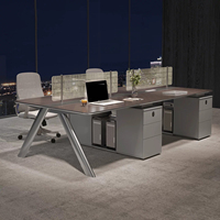Meja Workstation Kelas Atas untuk Kantor, Meja Kerja Modular dengan Kabinet Penyimpanan, Soket, dan Manajemen Kabel untuk Ruang Kerja Modern