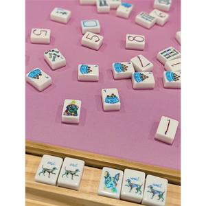 Juego de Mahjong Americano Moderno de Rescate Canino Directo de Fábrica, Regalo para Amantes de Mascotas, Fichas de Mahjong de Plástico, Kit Completo, Listo para Enviar - Product Image 4