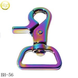 Piccolo accessorio per bagaglio di sicurezza con gancio in metallo elastico e clip a scatto a molla fermaglio in metallo arcobaleno lega resistente per borse cordini - Product Image 5