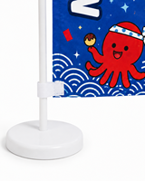 Drapeaux miniatures Nobori publicitaires personnalisés en polyester 100D 10x30cm 2023 pour le commerce, bannières de course, drapeaux de bureau Nobori