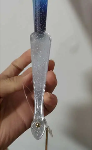 Promotion Grand éventail pliant à main personnalisé de 13 pouces 33cm en stock Éventail clac holographique en plastique de couleurs assorties - Product Image 2