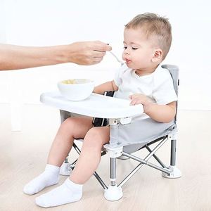 Silla de Comer Portátil Plegable para Bebés, con Cinturón de Seguridad, Multifuncional, de Tela Oxford y Aluminio, Asiento Cómodo para la Alimentación Infantil - Product Image 1
