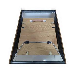 <span class=keywords><strong>Table</strong></span> à manger extensible ronde en bois au design minimaliste, base conique en MDF naturel <span class=keywords><strong>de</strong></span> 47 pouces, pour salon ou hôtel - Product Image 5
