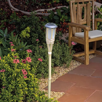 Lumière solaire blanche chaude moderne de torche de flamme de LED IP65 imperméabilisent les lumières en bambou de yard pour la caractéristique solaire vacillante de jardin de patio