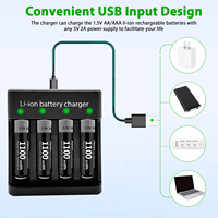 Batterie rechargeable au lithium-ion AAA 1,5 V 1100 mWh avec logo personnalisé pour serrure intelligente et télécommande