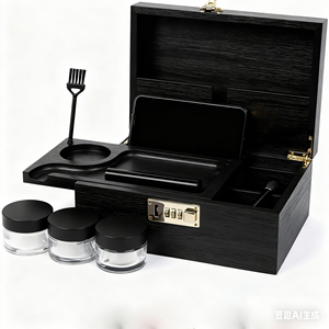 Personalized Bamboo Stash Box with Rolling Tray & Lock, Smell-Proof Box with Accessories Cigar Box - Product Image 1