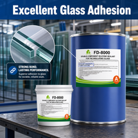 FD-8000 FEIDU Mastic silicone transparent bicomposant pour verre isolant, durcissement neutre, colle de scellement secondaire pour la construction
