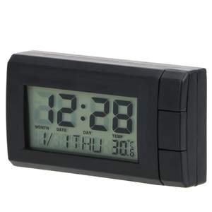 Horloge à affichage numérique LCD pour <span class=keywords><strong>voiture</strong></span> Affichage de la température Horloge électronique Montre automatique <span class=keywords><strong>Thermomètre</strong></span> Rétroéclairage bleu Ornements de <span class=keywords><strong>voiture</strong></span> - Product Image 3
