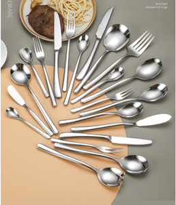 Juego de Cubiertos de Acero Inoxidable Serie French Moonlight DFU223, Cuchillo para Carne, Tenedor, Cuchara, Cuchillo para Comida Occidental, Cuchara para Postre - Product Image 3