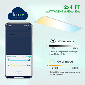 2x4 FT LED Flat Panel Lights 40W 50W 60W 2700-5000K Recessed <strong>Drop</strong> <strong>Ceiling</strong> Lights for Indoor Energy Saving Indoor <strong>Lighting</strong> - Product Image 4