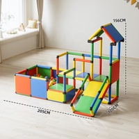 Juguete de Escalada Multifuncional para Interiores, Ecológico, Combinado con Tobogán, para Bebés, Equipo de Entrenamiento Sensorial, Marco de Escalada para Niños